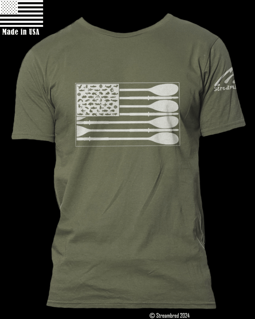 M's Fly Oar Flag Organic SS Tee